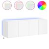 vidaXL TV-sein&auml;kaapit LED-valoilla 2 kpl valkoinen 60x35x41 cm