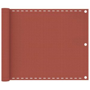 vidaXL Parvekkeen suoja terrakotta 75x400 cm HDPE