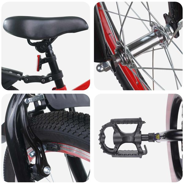 vidaXL Lastenpy&ouml;r&auml; 18 Tuumaa 5-7-vuotiaille Sininen musta