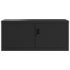 vidaXL Arkistokaappi musta 90x40x220 cm ter&auml;s