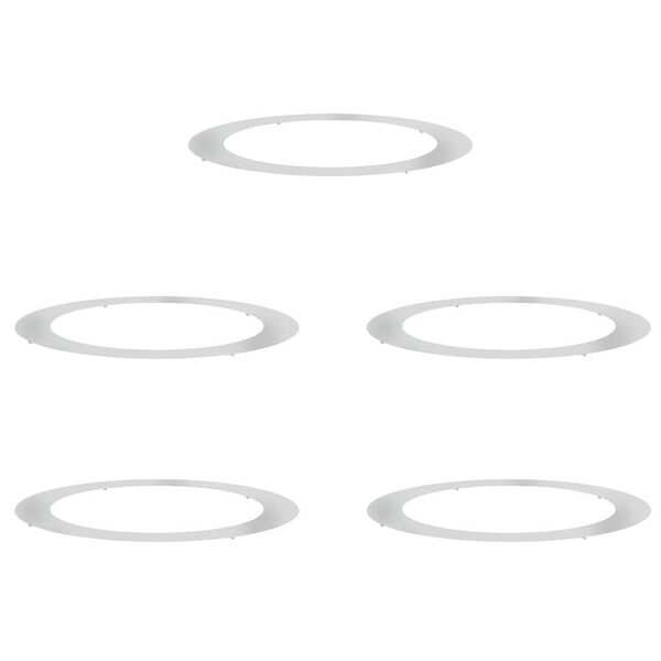 vidaXL sopiva Litteille puu renkaalle 5 pcs Hopea Ø90 / 120 cm