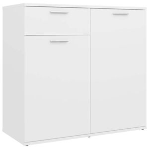 vidaXL Senkki valkoinen 80x36x75 cm tekninen puu