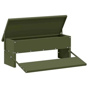 vidaXL Broilerin ponnisteluruokinta Oliivinvihre&auml; 48,5 x 39,5 x 19 cm