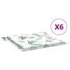vidaXL Istuintyynyt 6 kpl lehtikuvio 50x50x3 cm kangas