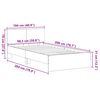 vidaXL Sängyn runko Artisan tammi 203 x 185 x 70 cm Tekninen puu