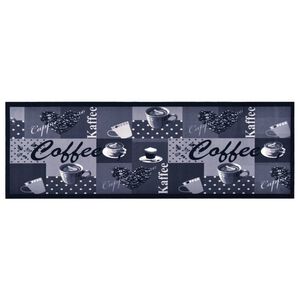 vidaXL Keitti&ouml;n pest&auml;v&auml; lattiamatto Coffee sininen 60x180 cm