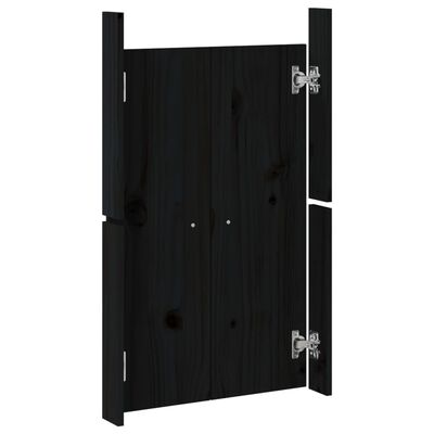 vidaXL Ulkokeittiökaapin ovet musta 50x9x82 cm täysi mänty
