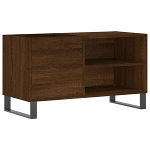 vidaXL LP-levyjen s&auml;ilytyskaappi ruskea tammi 85x38x48 cm puu
