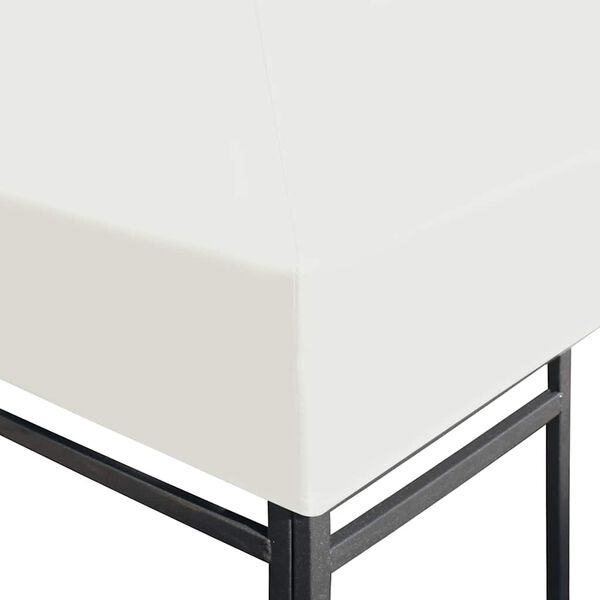 vidaXL Huvimajan katto 310 g/m² 4x3 m kermanvalkoinen