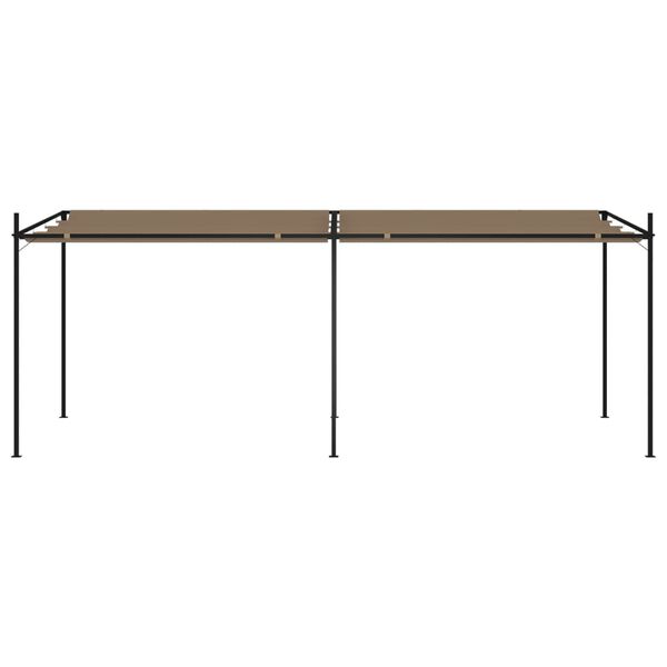 vidaXL Katos sisäänvedettävällä katolla 600x300x233 cm harmaanruskea