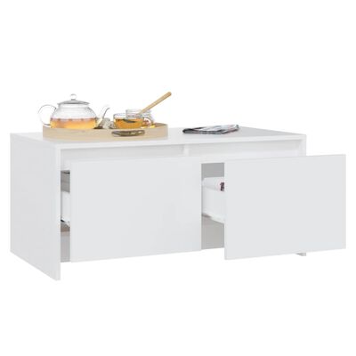 vidaXL Sohvapöytä valkoinen 90x50x41,5 cm lastulevy