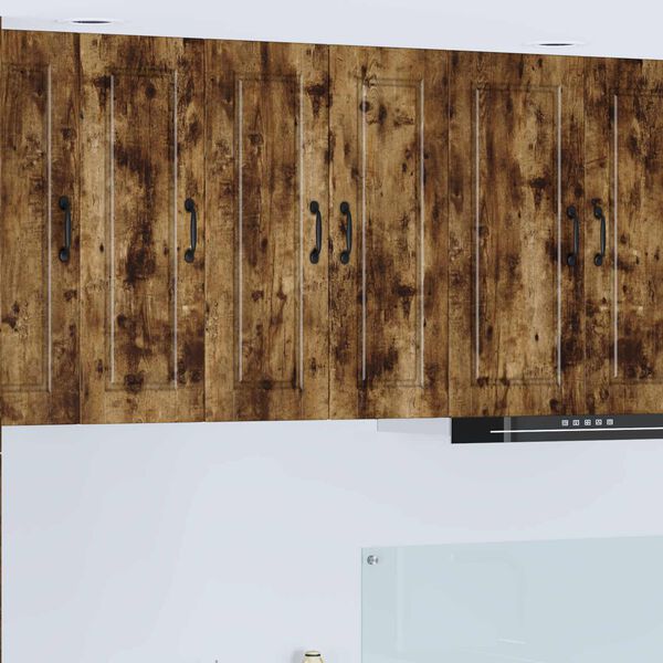 vidaXL Keitti&ouml;kaappi hyllyll&auml; Savup&auml;hkin&auml; 30 x 31 x 80 cm Tekninen puu