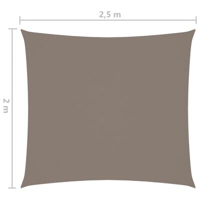 vidaXL Aurinkopurje Oxford-kangas suorakaide 2x2,5 m harmaanruskea