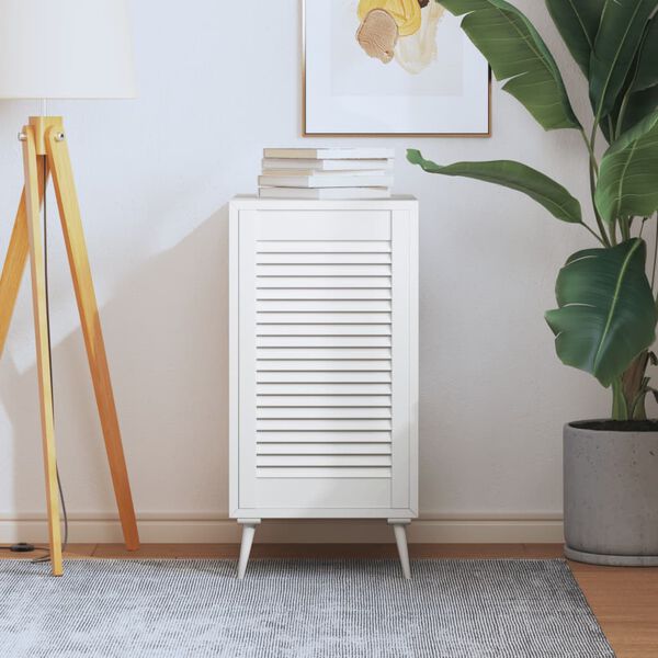 vidaXL Kaapin ovi säleikkömuotoilu valkoinen 69x39,4 cm täysi mänty