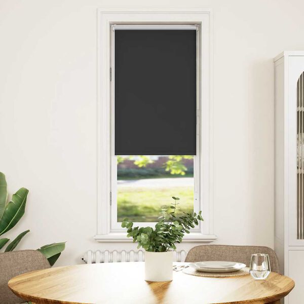 vidaXL Rullaverho Blackout Musta 60x130 cm Kankaan leveys 55,7 cm