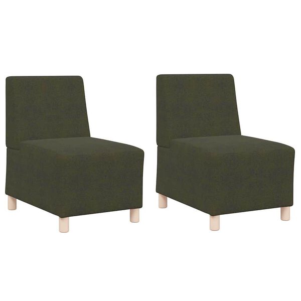 vidaXL Modulaarinen k&auml;sinojatonta sohva-yksikk&ouml; 2 pcs Vihre&auml;