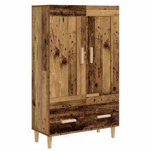 vidaXL Korkea kaappi Vanha puu 70 x 31 x 115 cm Tekninen puu