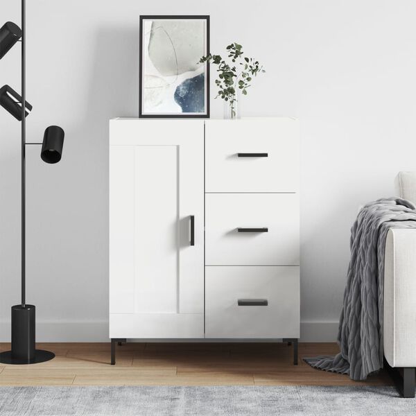 vidaXL Senkki valkoinen 69,5x34x90 cm tekninen puu