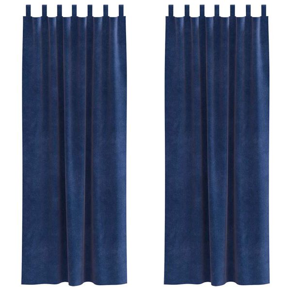 vidaXL Pimennysverhot 2 pcs Tumma Sininen 140 x 245 cm Sametti