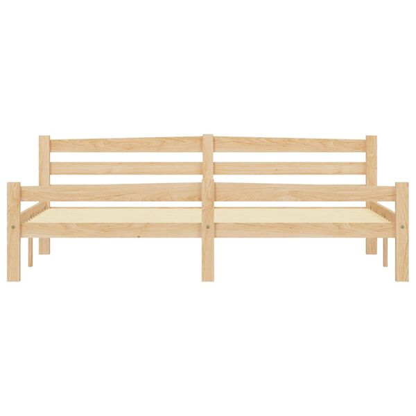 vidaXL Sängynrunko 2 vetolaatikolla täysi mänty 180x200 cm