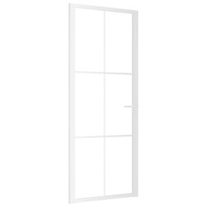 vidaXL Sis&auml;ovi 83x201,5 cm valkoinen ESG-lasi ja alumiini