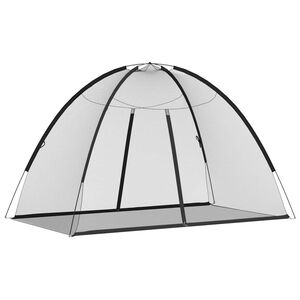 vidaXL Hyttysverkko Mongolia ovilla 220 verkko Musta 200x120x130 cm