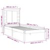 vidaXL Sängynrunko musta täysi mänty 100x200 cm