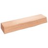 vidaXL Sein&auml;hylly vaaleanruskea 40x10x6 cm k&auml;sitelty t&auml;ystammi