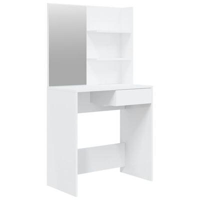VidaXL Peilipöytä korkeakiilto valkoinen 74,5x40x141 cm