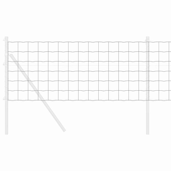 vidaXL Euroaita Harmaa 0,4 x 25 m PVC-pintainen rauta