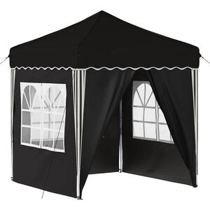 vidaXL Pop-up Juhlateltta 195 x 195 x 245 cm Musta Oxford-kangas