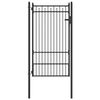 vidaXL Aitausportti BAARLO 100 x 175 cm Metalli Musta Lukittava