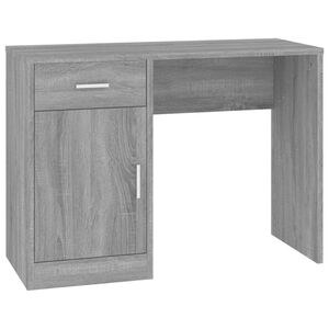 vidaXL Ty&ouml;p&ouml;yt&auml; laatikolla ja kaapilla harmaa Sonoma 100x40x73 cm puu