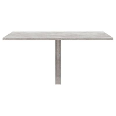 vidaXL Klaffipöytä seinälle betoninharmaa 100x60x56 cm tekninen puu