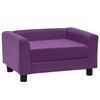 vidaXL Koiran sohva viininpunainen 60x43x30 cm plyysi ja keinonahka