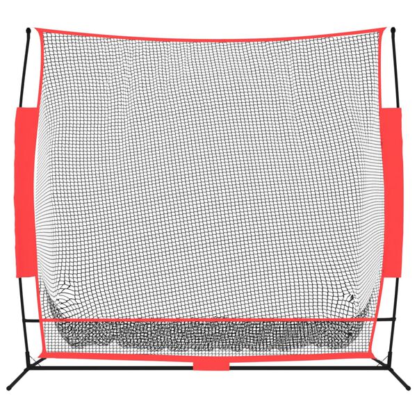 vidaXL Kannettava pes&auml;palloverkko mustapunainen 215x107x216 cm