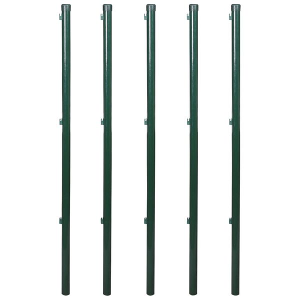 vidaXL Verkkoaita tolpilla piikeill&auml; ter&auml;s 0,8x15 m