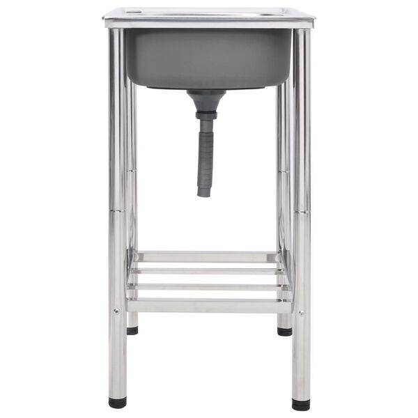 vidaXL Leirint&auml;alueen pesuallas ruostumaton ter&auml;s