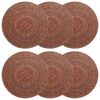 vidaXL Merihein&auml; lautasliinat 6 pcs Ruskea &Oslash; 30 cm 100% Merihein&auml;