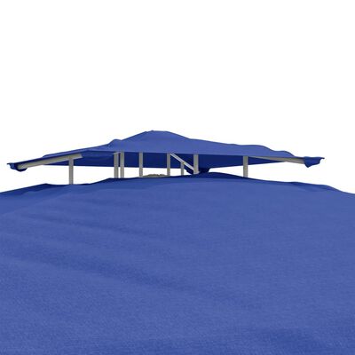 vidaXL Huvimaja kaksoiskatolla sininen 3x3x2,68 m kangas