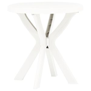 vidaXL Bistrop&ouml;yt&auml; valkoinen &Oslash;70 cm muovi