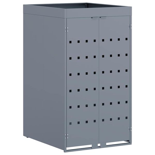 vidaXL T&ouml;nkk&auml;roskis / varasto kasviruukku katon kanssa yksinkertaiselle 240L s&auml;ili&ouml;lle