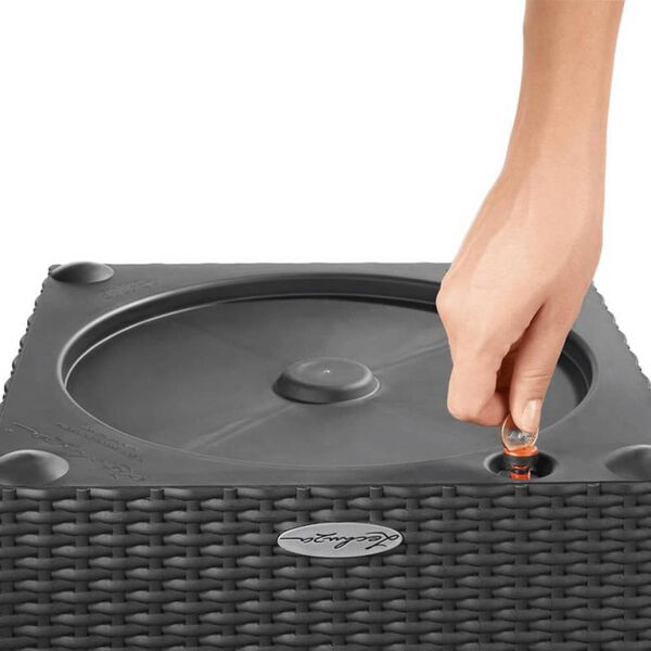 LECHUZA Kukkalaatikko CUBE Cottage 50 ALL-IN-ONE graniitti