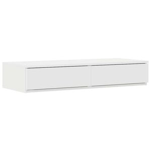 vidaXL S&auml;ngynaluslaatikot Valkoinen 100 x 36,5 x 16,5 cm Tekninen puu