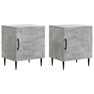 vidaXL Y&ouml;p&ouml;yt&auml;kaappi 2 pcs Betoninharmaa 43 x 34,5 x 50 cm