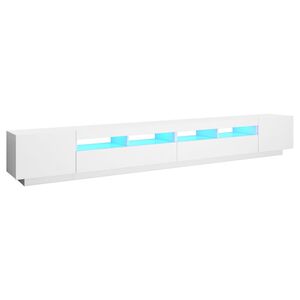 vidaXL TV-taso LED-valoilla valkoinen 300x35x40 cm