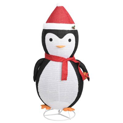 vidaXL Pingviini joulukoriste LED-valoilla ylellinen kangas 180 cm