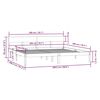vidaXL S&auml;ngynrunko ilman patjaa massiivipuu 200x200 cm