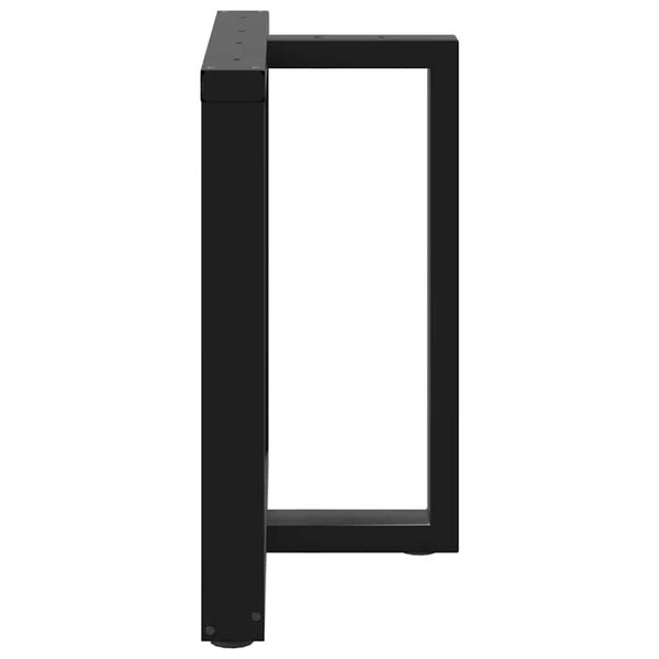 vidaXL Ruokapöydän jalat T-muotoiset 2 kpl musta 70x35x(72-73) cm teräs