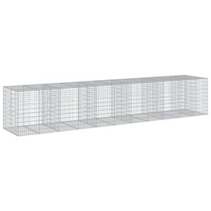 vidaXL Kivikori katolla 550x100x100 cm galvanoitu rauta